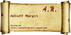 Adleff Margit névjegykártya